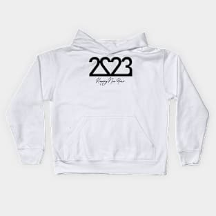 Happy New Year 2023 - Black Kids Hoodie